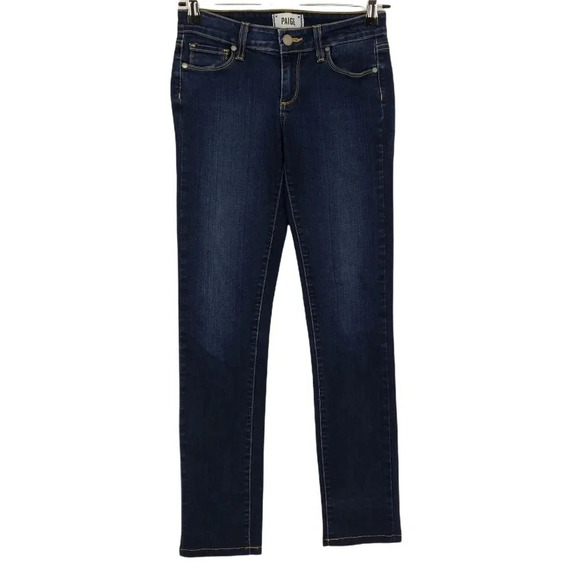 Paige Skyline Ankle Skinny Jeans Maggie Dark Wash Denim - Picture 1 of 7